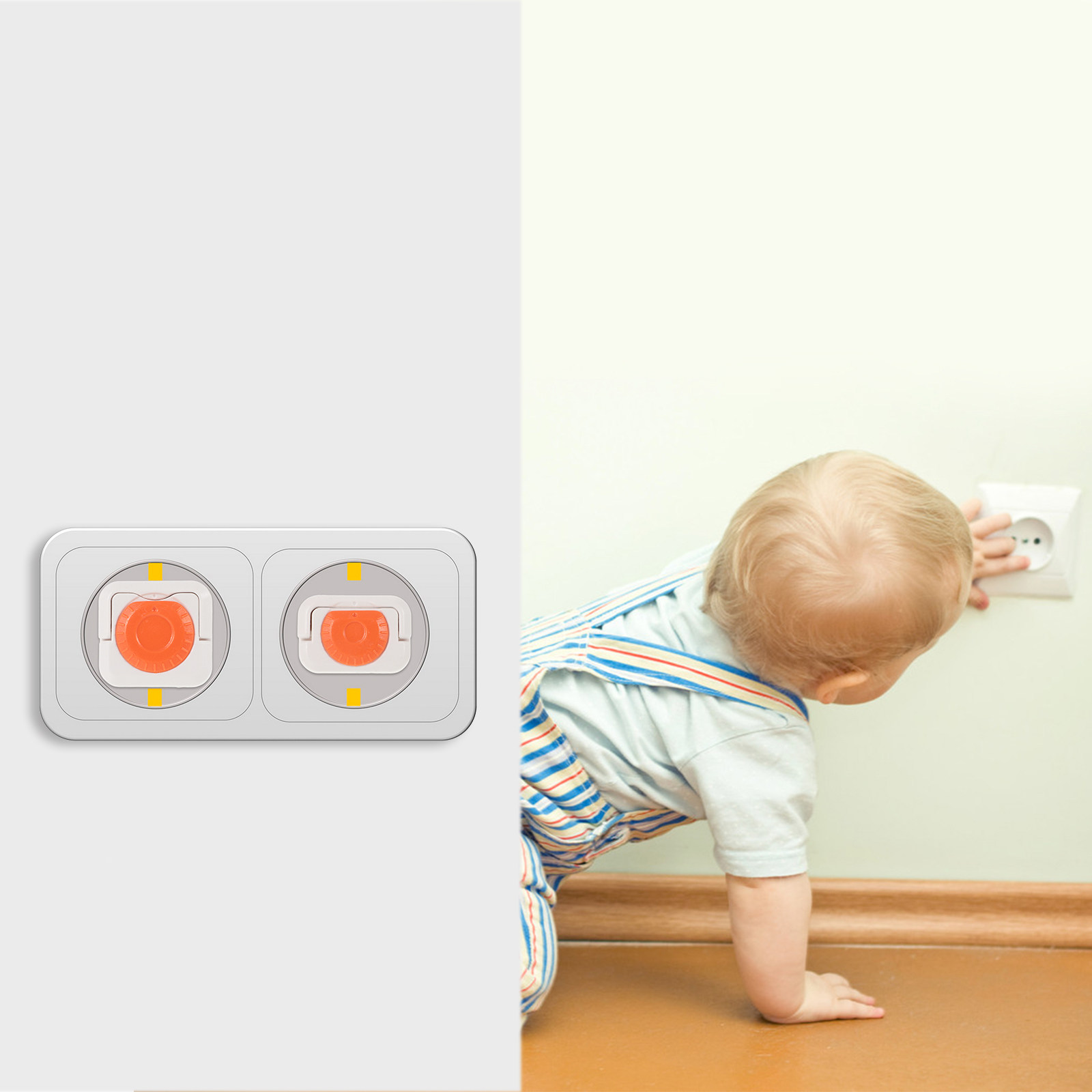 24Pcs Universal Fit Orange ABS - Outlet Cover Baby recension och pris